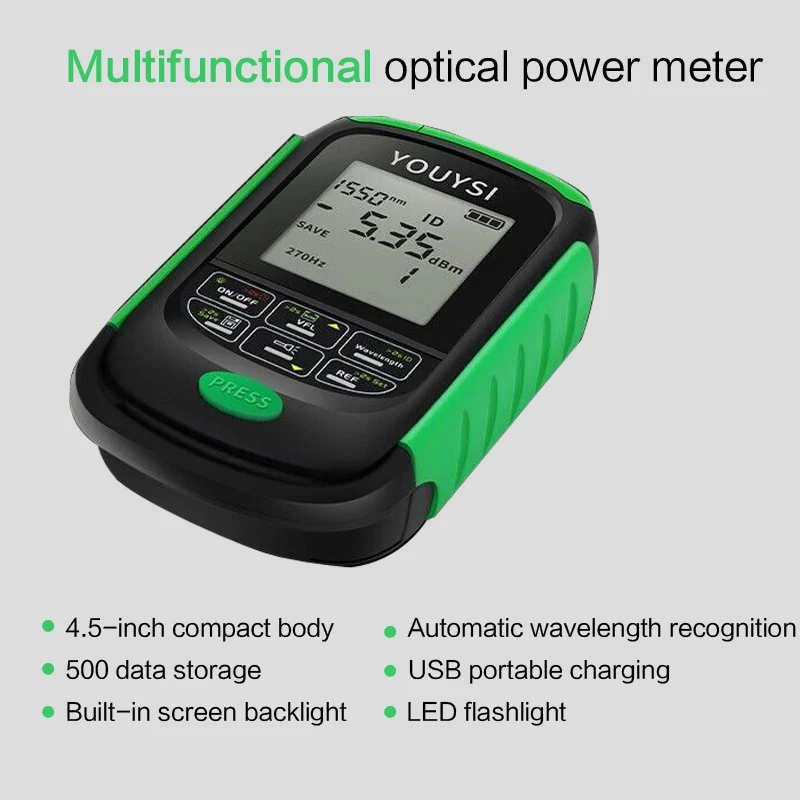 High Precision NEW 4in1 Li-Lion Battery Optical Power Meter Visual Fault Locator Network Cable Test  Fiber Tester VFL