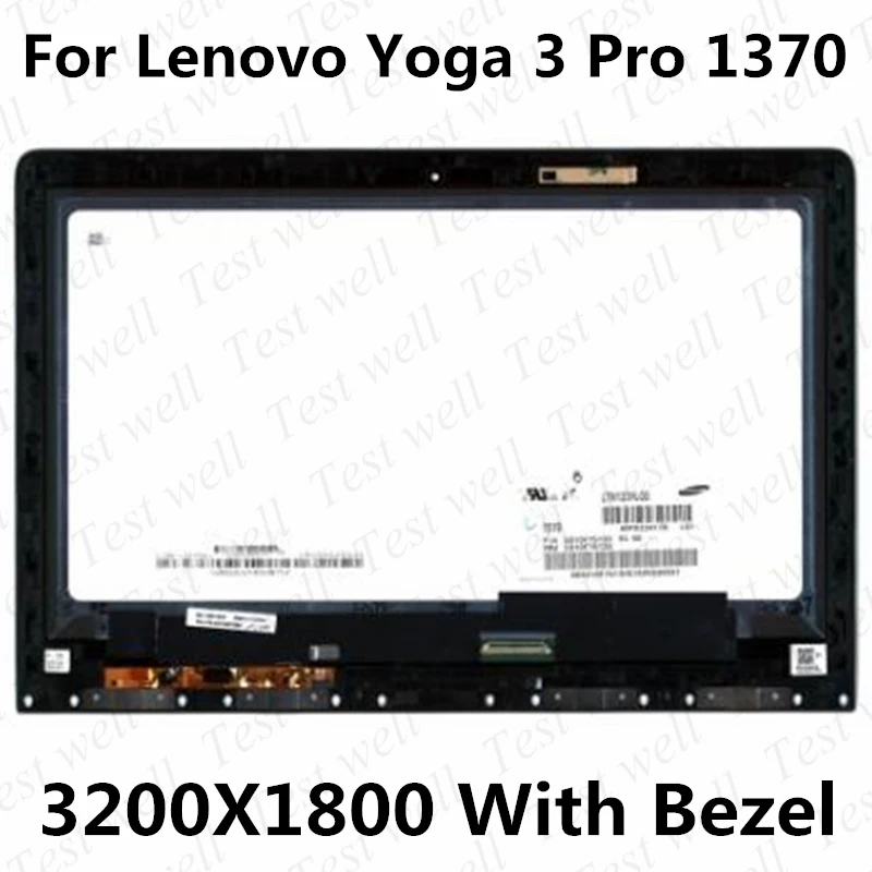 Imagem -02 - Original 13.3 para Lenovo Yoga Pro 1370 Ltn133yl03 Display Lcd Tela de Toque Digitador Assembléia com Quadro para Lenovo Yoga Pro