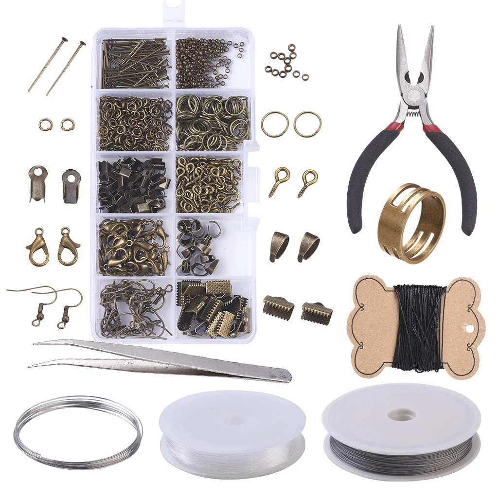 Jewelry Making Supplies Kit - Jewelry Repair Tools with Accessories Jewelry Pliers Findings and Beading Wires for Adults