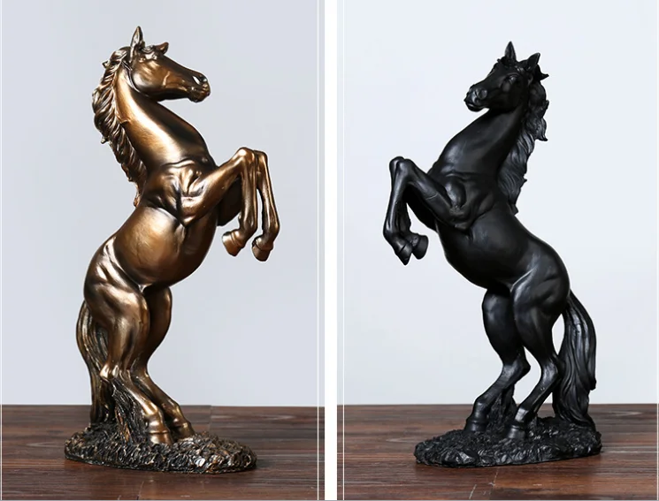 Nordic artwork sculpture horse resin statuett craft Statues home Ornaments decoration Accessories office gift p0469