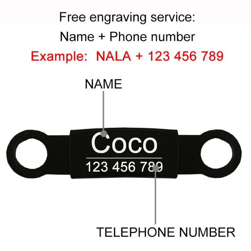 Reflective Nylon Collar Custom Personalized ID Free Engraving Cat Small Dog Nylon Adjustable for Puppy Kittens Necklace