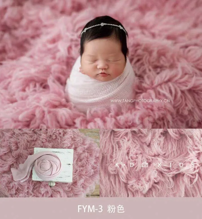 150x90cm Newborn Photography Background Flokati Curly Greek Wool Blanket Baby Photo Shoot Props Boy Girl Fotografie Accessoires