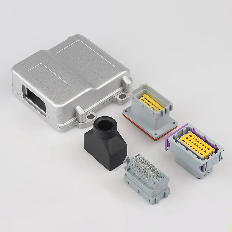 Modification of CNG computer with 24 hole waterproof connector for ECU harness plug of oil to gas project HCCPHPE24BGYB90F