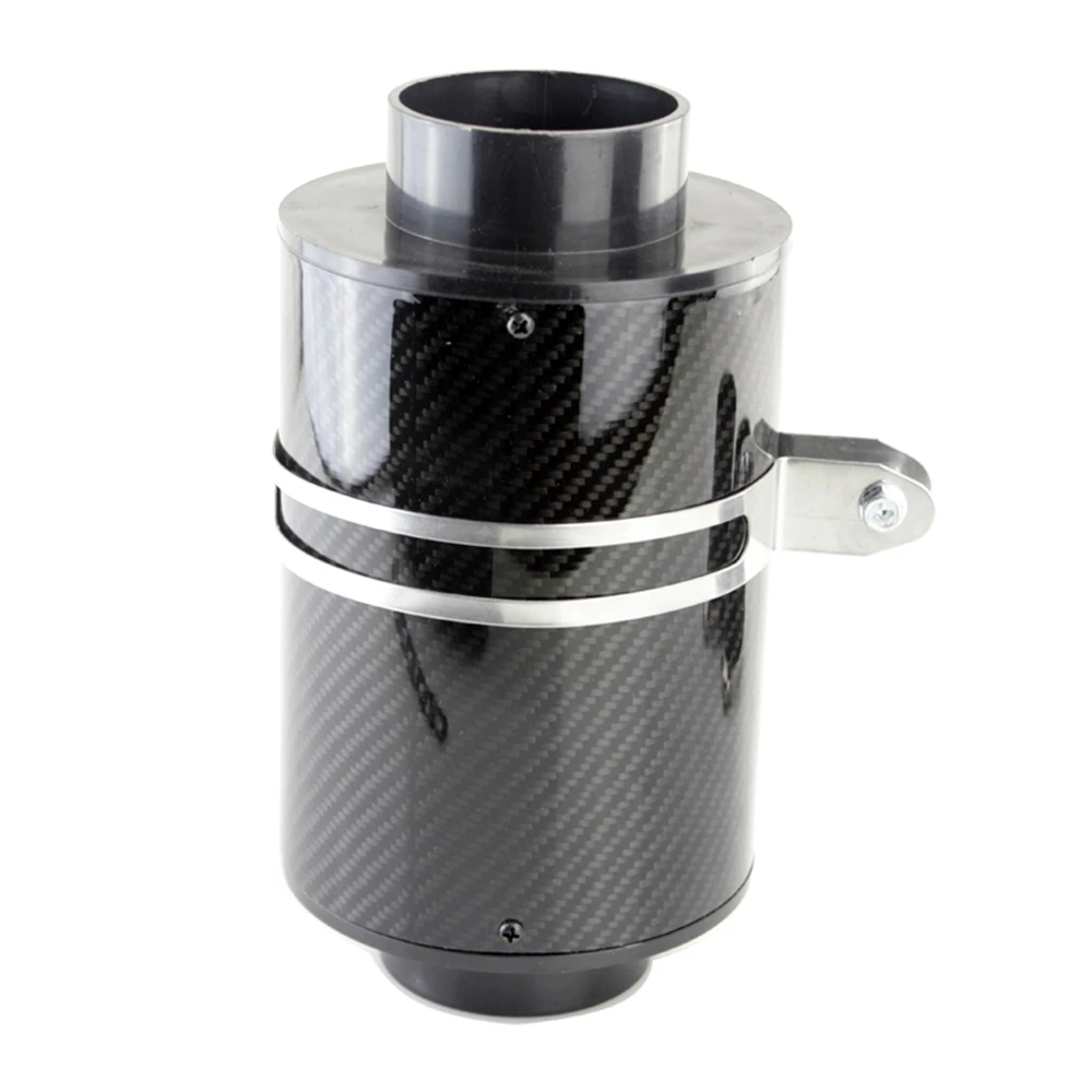 R-EP Air Intake Filter Kit 76mm/3inch  Cold Air Universal Car Intake Pipe Carbon Fiber with Intake Hose High Flow