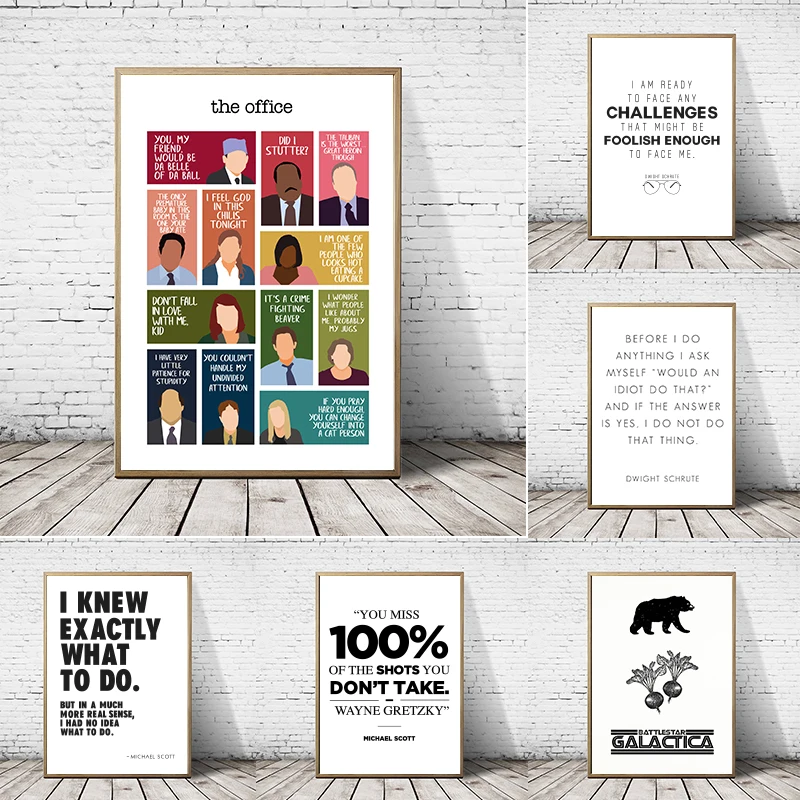 The Office TV Show Art Canvas Poster Painting Michael Scott Quotes Wall Picture Print Office Home Minimalist Decoration