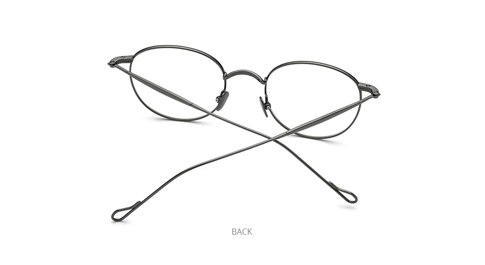 FONEX Titan Brillengestell Damen Markendesign Vintage Runde Brillengestell Herren Japanische Brillen Ultraleichte Brille 85645 – Detail 9