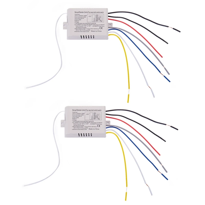 RISE-2X interruptor de controle remoto sem fio digital da lâmpada da luz de 4 vias ligar/desligar 220v
