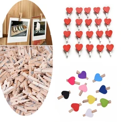 10/20/50 Pcs Natural Mini Spring Wood Clips Clothes Photo Paper Peg Pin Clothespin Craft Clips Party Home Decoration