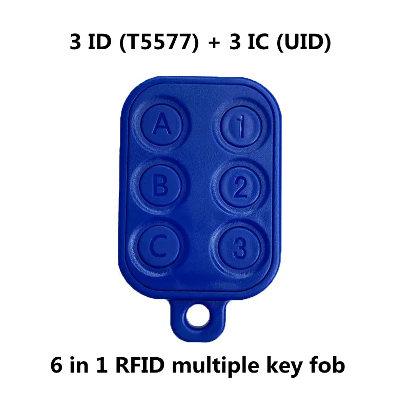 RFID Multiple T5577 EM 125khz Writable IC 13.56Mhz 1k S50 CUID UID changeable Key Fob Tag Token copy clone for Access Control