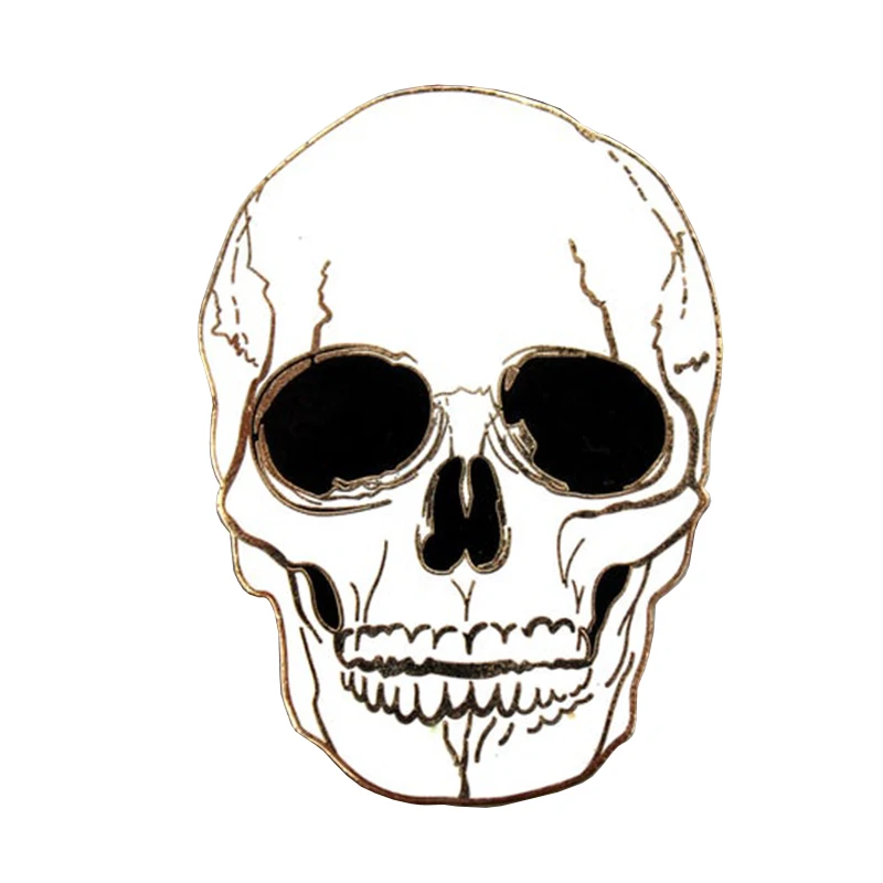 Skull hard enamel pin