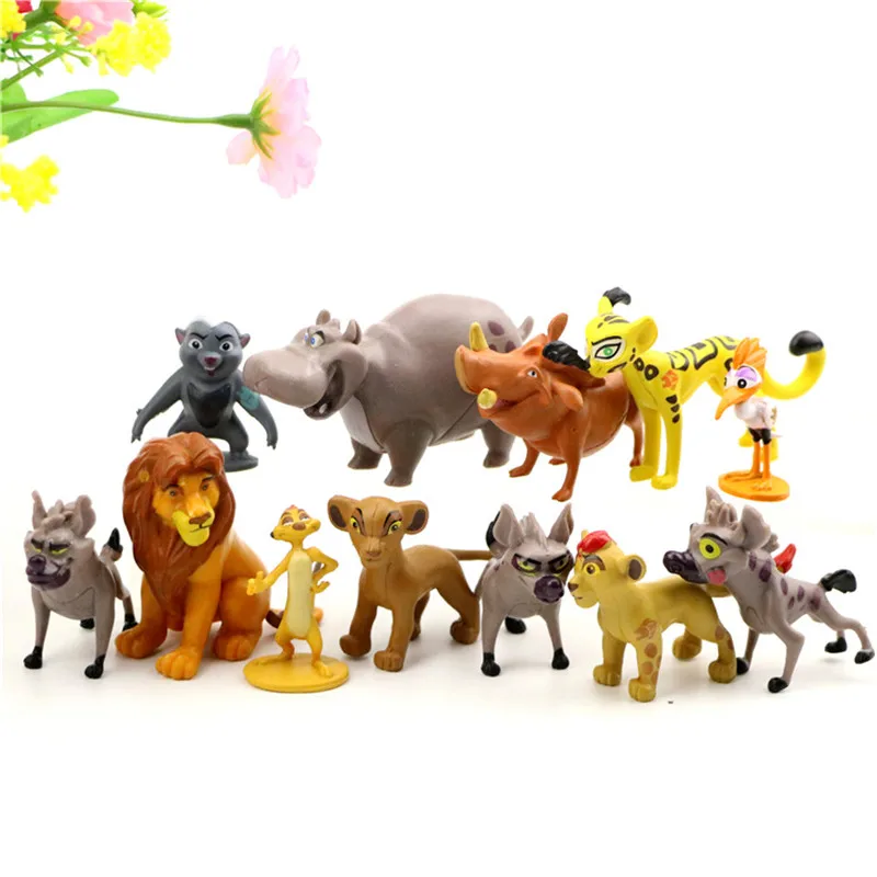 12pcs/Set The Lion King Simba Model Figure PVC Toys Action Figures Classic Cartoon Toys Kids Christmas Gifts