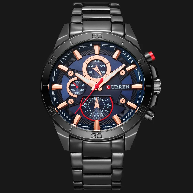 CURREN Men Watches Top Brand Luxury Men Military Wristwatches Full Steel Men Sports Watch Waterproof Relogio Masculino Montre