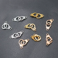 15pcs Retro Handcuffs Alloy Connectors Hip Hop Necklaces Earrings Accessories DIY Charms For Jewelry Craft Making 24*10mm A302