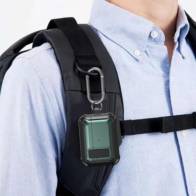 Чехол-переключатель для Airpods Pro 2, чехол из ТПУ и поликарбоната для Apple AirPods 3 2, чехол, аксессуары, беспроводные наушники с брелоком, черный