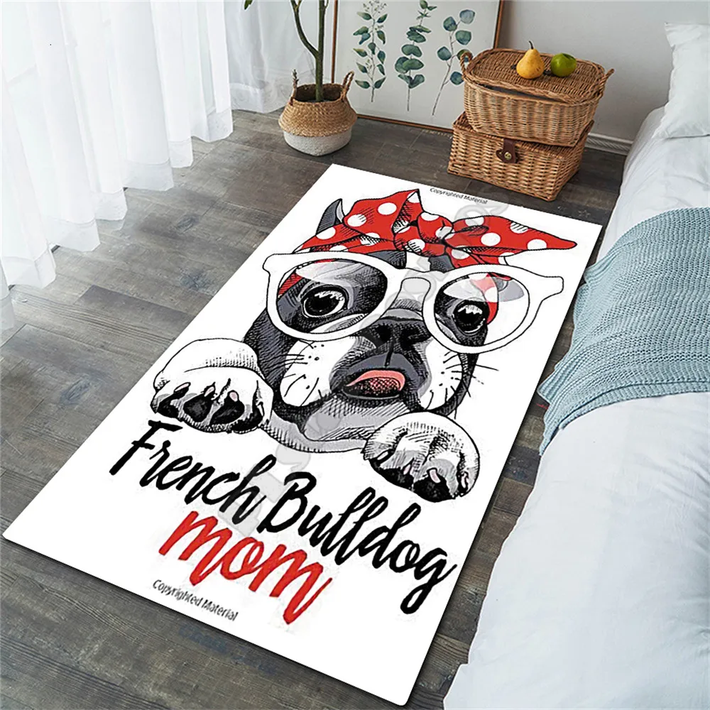 

French Bulldog Mon Area Rug 3D All Over Printed Non-slip Mat Dining Room Living Room Soft Bedroom Carpet