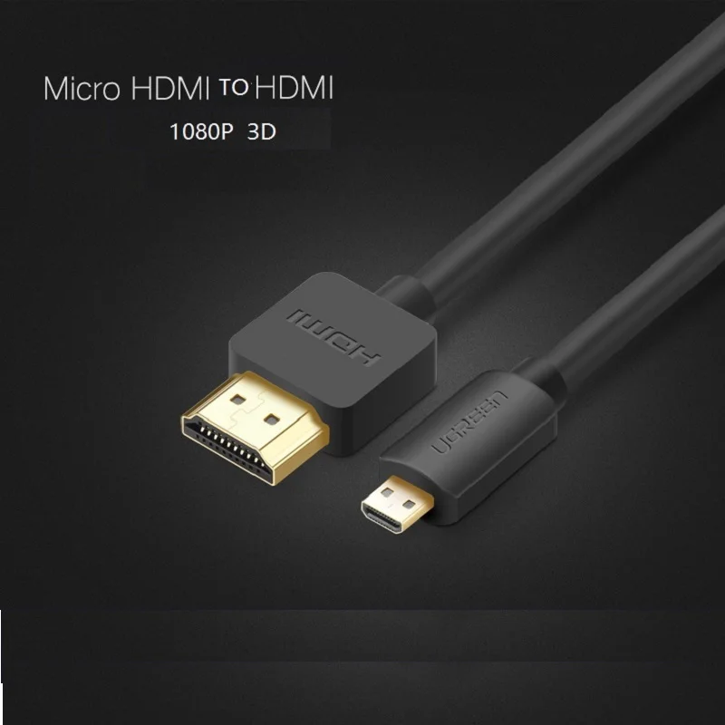 Kabel HD mikro 3D 4K X 2K pria, adaptor antarmuka kompatibel HDMI berlapis emas Premium tinggi untuk ponsel Tablet TV garis adaptor kamera