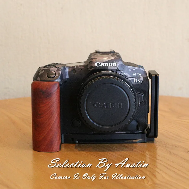 Ściskacz W płyta szybkiego uwalniania L wspornik do Canon EOS R5 wiśnia ręcznie wykonana Arca Swiss