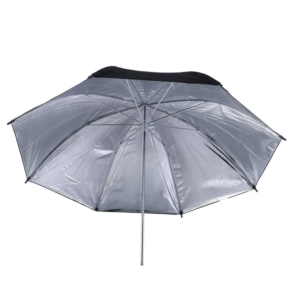 

Portable 83cm Photo Studio Flash Light Umbrella Black Silver Photography Umbrellas Reflective Reflector For Indoor Outdoor Shoot