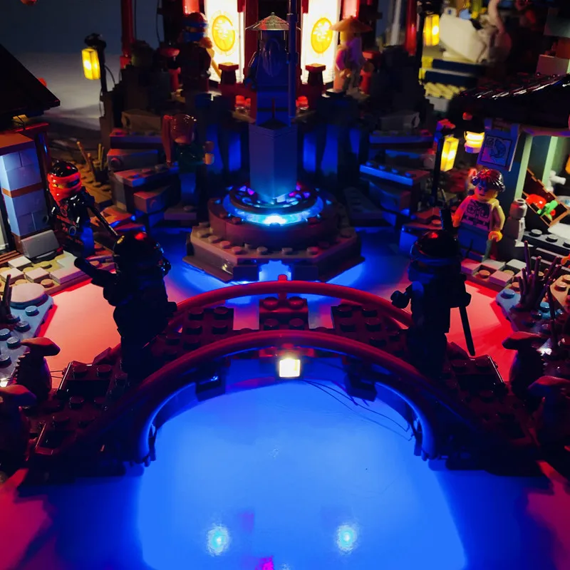 Đèn LED Bộ Cho Năm 70751 Và Năm 06022 Đền Airjitzu Tự Làm Đồ Chơi Khối Xây Dựng Gạch Chỉ Chiếu Sáng Bộ Sản Phẩm Không Bao Gồm mô Hình