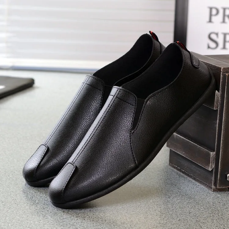 Hot Sale Men Casual Leather Shoes Luxury Brand Mens Loafers Black Moccasins Boys Formal Shoes 2020 Autumn New Designer Footwear