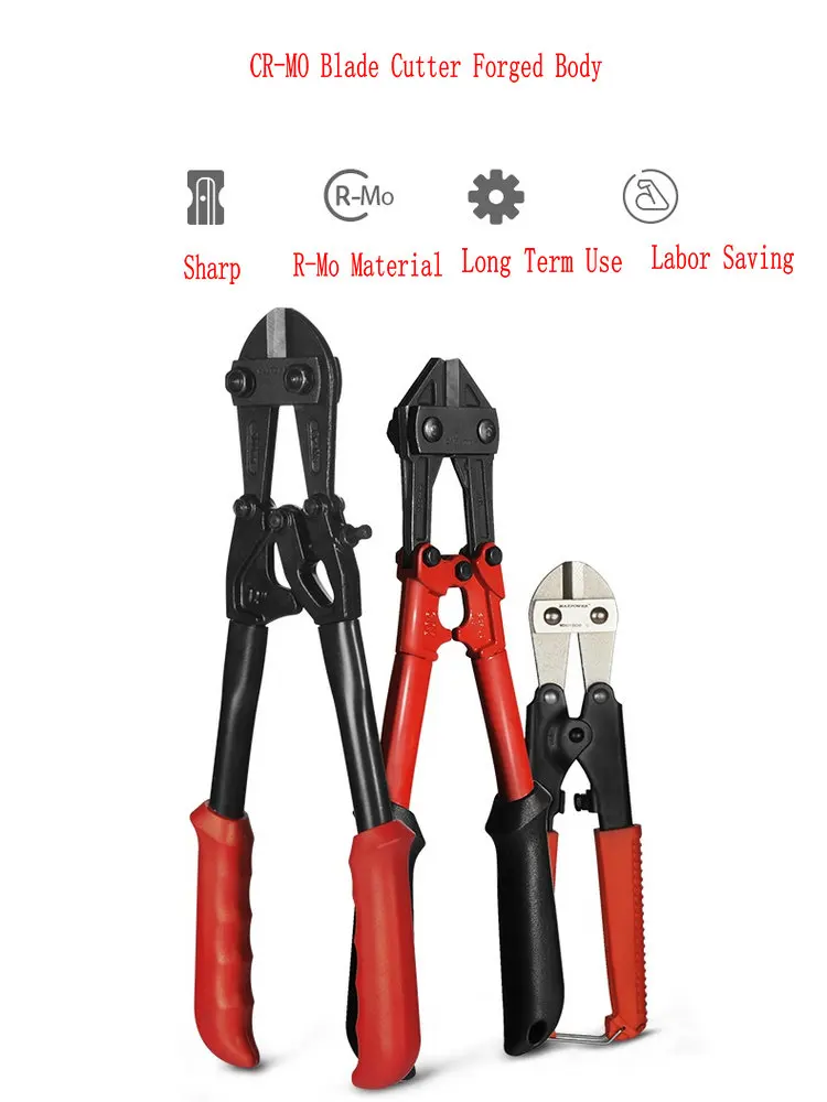 HQ M33 Multi Functional Wire Rope Cable Cutter CrMo Blade Manual Wire Pliers Forged Bolts Cutter Link Chain Cutter Clipper Vice