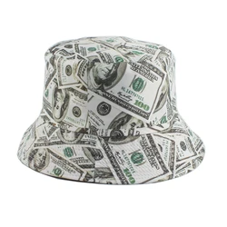 New Dollar Print berretto da pesca Bob Chapeau Femme cappello da pescatore reversibile da uomo cappelli da pescatore da pesca per donna Harajuku Hip Hop gorro