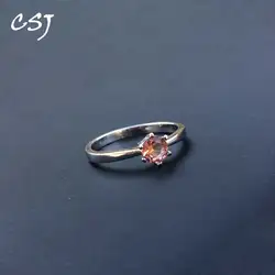 Elegant Zultanite Ring Sterling Created Sultanite Color Change Round Cut 5MM Fine Jewelry Party Wedding Gift for Women