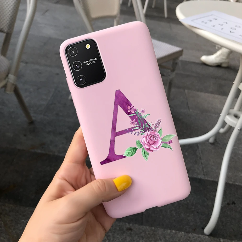 Cute Flower Letters Case For Samsung Galaxy S10 Lite Case SM-G770F Soft TPU Back Cover For Samsung S 10 Lite S10Lite Phone Cases