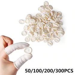 20-200Pcs/Bag Natural Rubber Disposable Latex Finger Cots Sets Fingertips Protector Gloves White anti static Finger sleeve