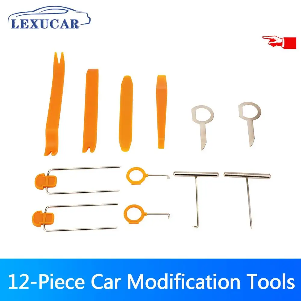 

Lexucar Car Repair Disassembled 12Pcs/Set Audio Removal Installtion Pry Tools Car Radio Tools for Door Clip Panel Trim Dash