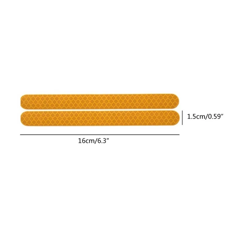2Pcs/Set Car Reflector Stickers Multi-Colored Automobiles Rearview Mirror Reflective Strip for Auto Exterior Protect Accessories