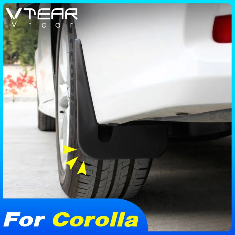 Vtear Mudguard Fender Cover Splash Guard Decoration Exterior Car Anti-dirty Accessories Trim Parts For Toyota Corolla Sedan 2023