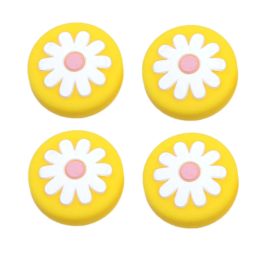 4pcs Daisy Flower Thumb Grip For Nintend Switch Controller Grips Thumb Stick Cover Joystick Caps For Switch Joycon Controller view 2