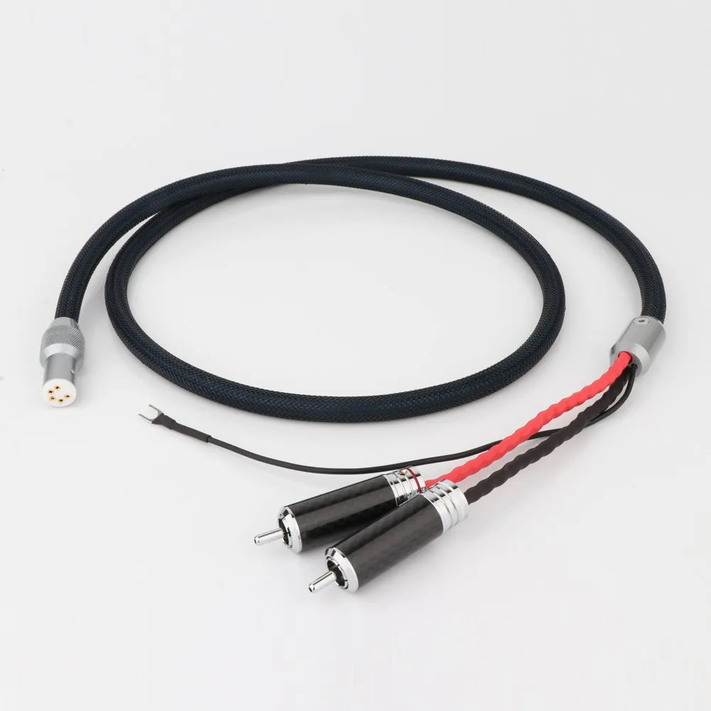 High Quality Preffair 100% Silver Plated Tonearm Cable Din to 2RCA Interconnect Shielding Tone Arm Phono Cable