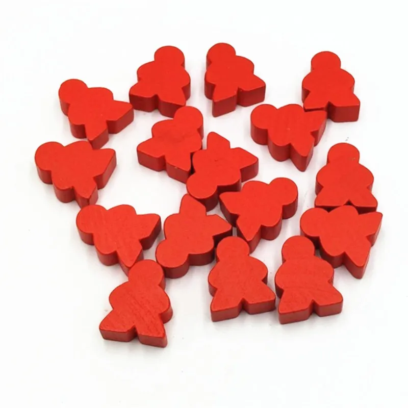 10Pieces Big Size 20*23*10mm Wooden Humanoid Chess Pieces For Meeples Board Game Accessories 20*23*10mm