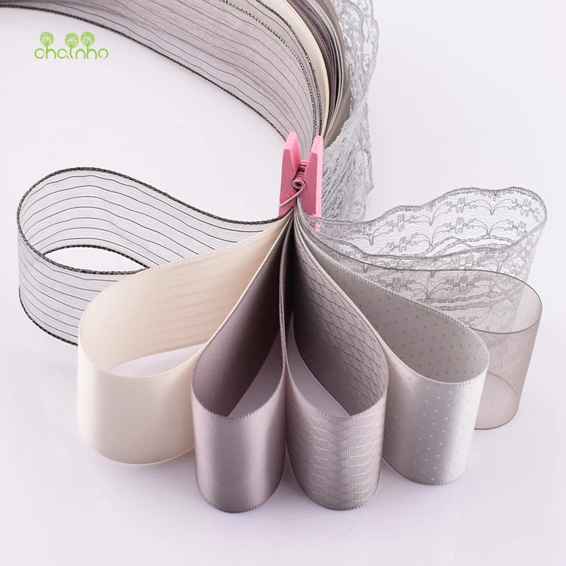 High Quality,Mixed Grey Colour Ribbon Set For DIY Handmade Gifts&Crafts Packing,Hair Ornament Accessories,HB129