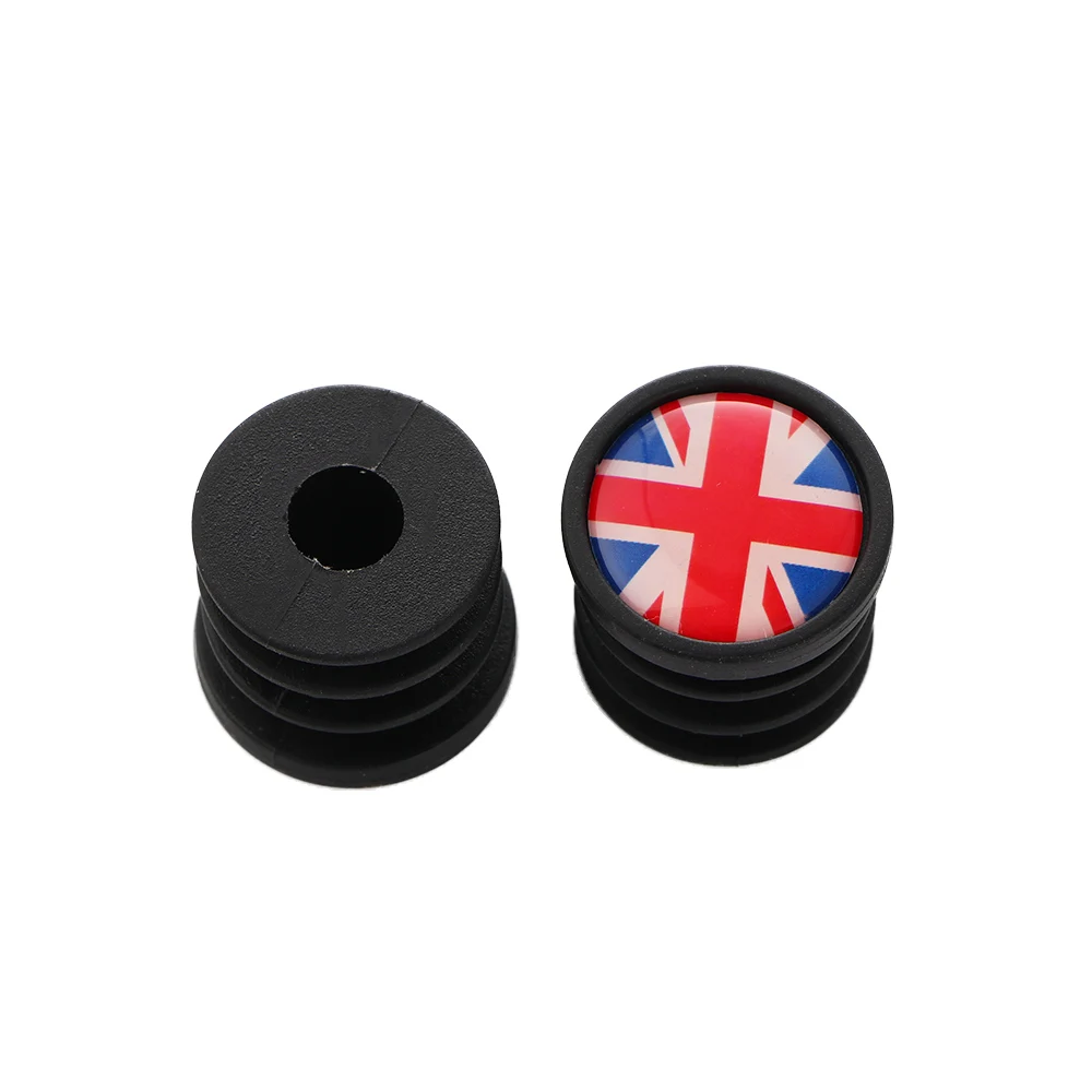 1 Pair National Flag Bike Handlebar Plugs MTB Mountain Road Bike Bicycle Grips End Cap