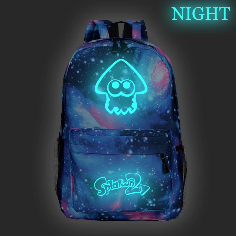 New Fashion Luminous Splatoon Backpack Students School Bag Boys Girls Bookbag Kids Daily Rucksack Teens Travel Bag Surprise Gift