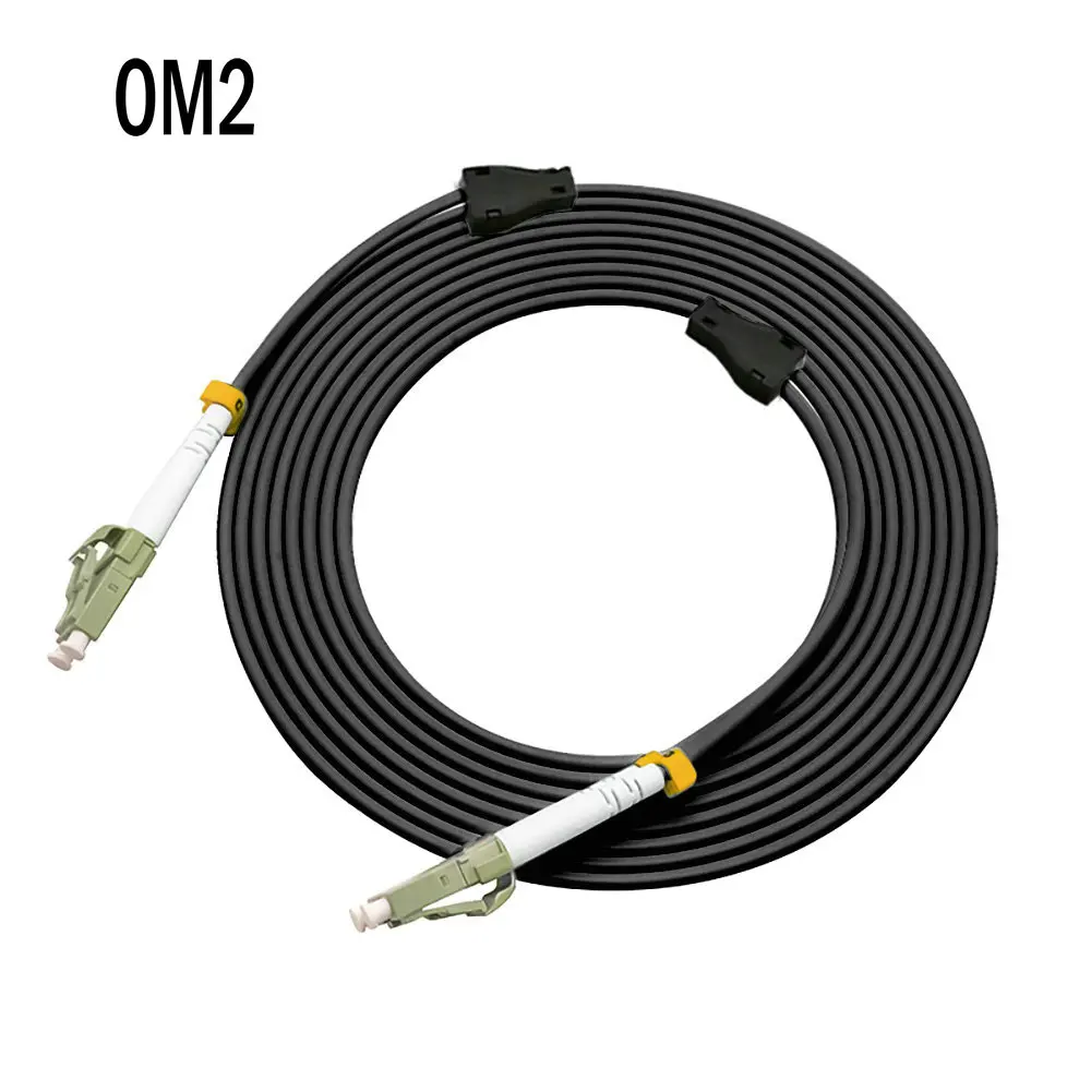 

15M Outdoor Armored Cable LC to LC,50/125,OM2 Duplex Fiber Jumper 49ft LU/UPC LC to LC Multimode Optical Patch Cord 15 Meters