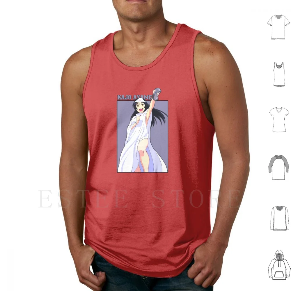 Ayame-Tank Tops Vest Sleeveless Anime Manga Lewd Anna Girls Ecchi Hentai Ayame Kajo