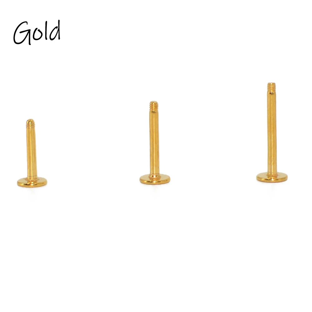 10pcs/lot Surgical Steel Internally Threaded Earring Nose Labret Shaft Bar Lip Replacement Pole Wholesale Body Piercing Jewelry