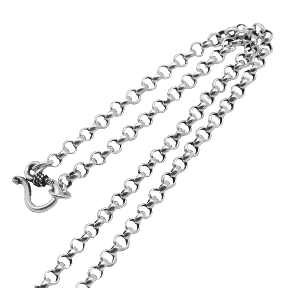 

Vintage 925 Sterling Silver Rolo Chain,Round Link Chain Necklace for Men Women,3/3.5/4mm,Free Shipping