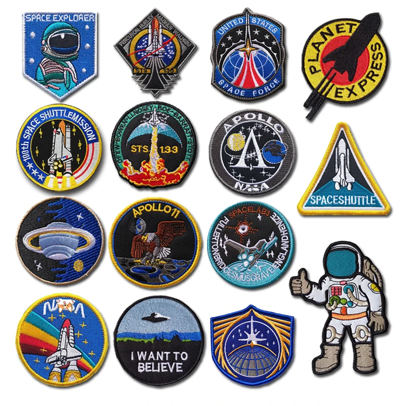 Parche bordado astronauta – Insignia aeroespacial para mochila y chaqueta - imagen 5