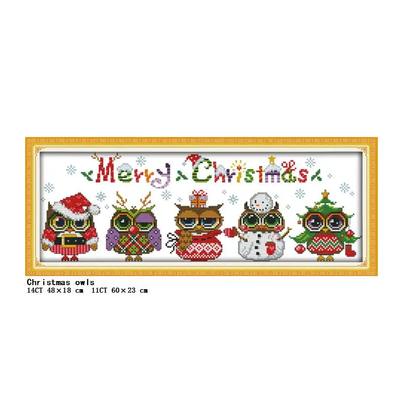 DIY cartoon series pattern printing cross stitch kit DMC 11CT 14CT counting canvas printing craft set Christmas embroidery decor