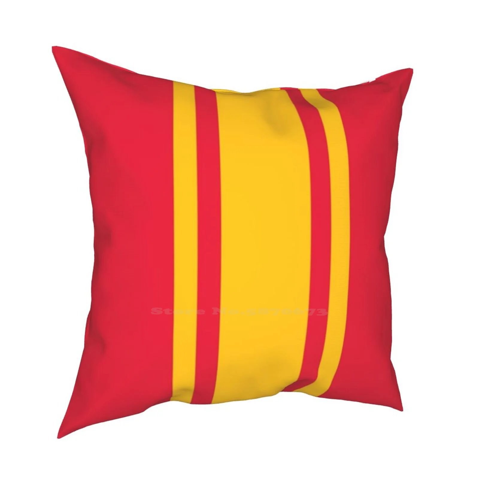 Red & Yellow Vertical Power Stripe Soft Comfortable Pillowslip Pillowcase Atlanta Calgary Kansas City Flames Hawks Chiefs