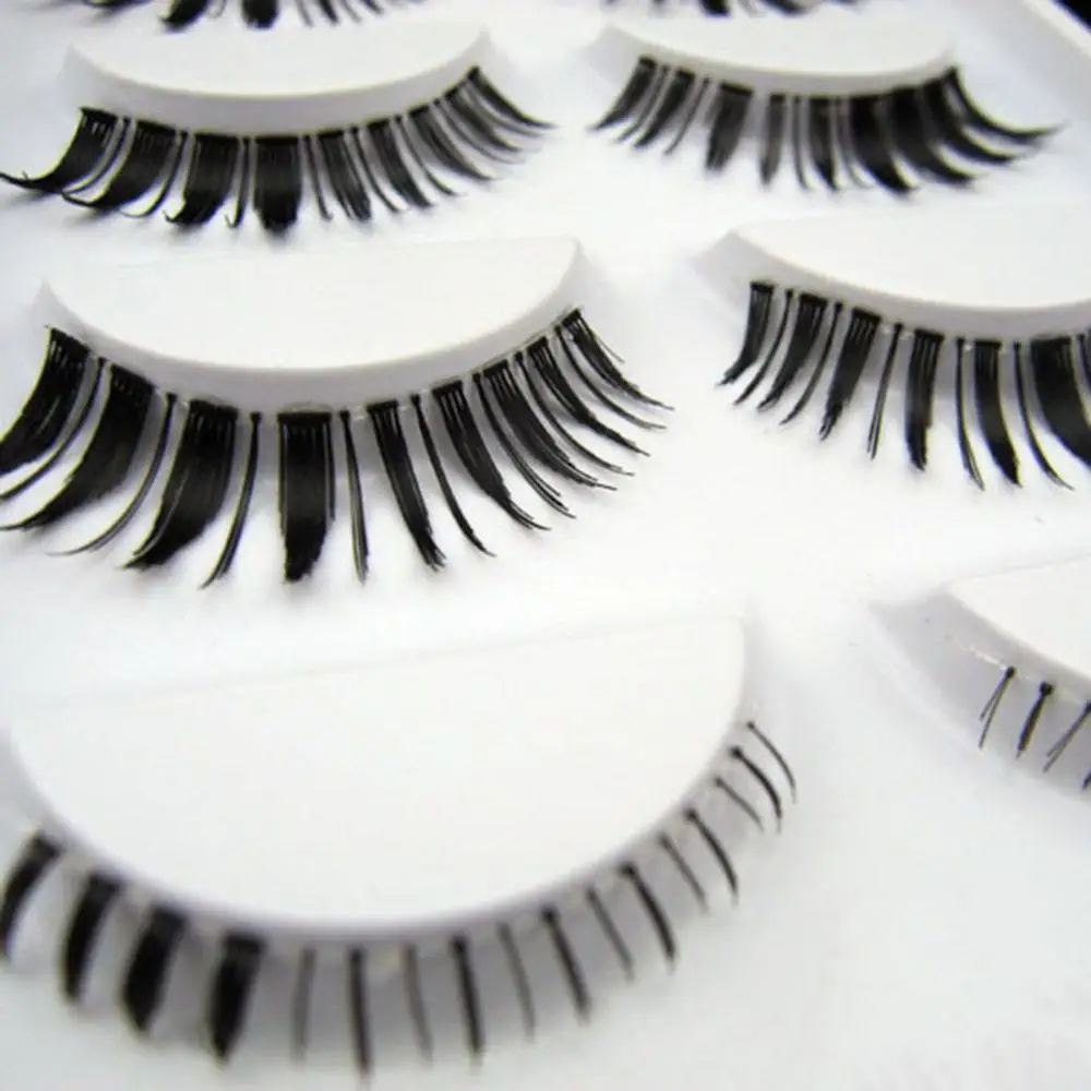 5 Pairs False Eyelashes Fashion 11mm Natural Looking Soft Long Thick Upper Lower Eye Lash Extension Set