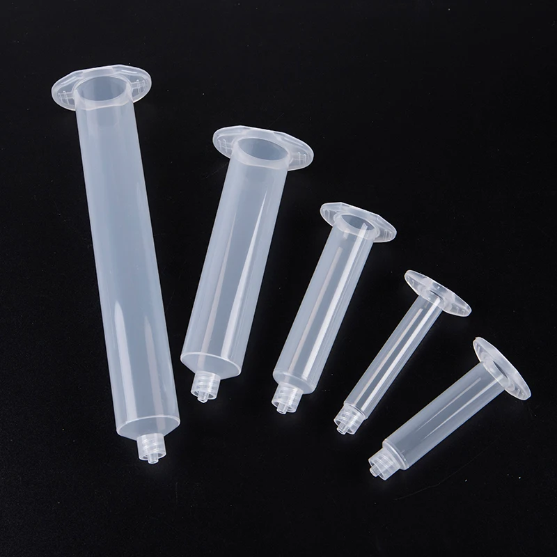 5pc 3/5/10/30/55cc Glue Dispensing Syringe Barrel Set Glue Adhesive Dispenser Industrial Syringe Tube With Stopper