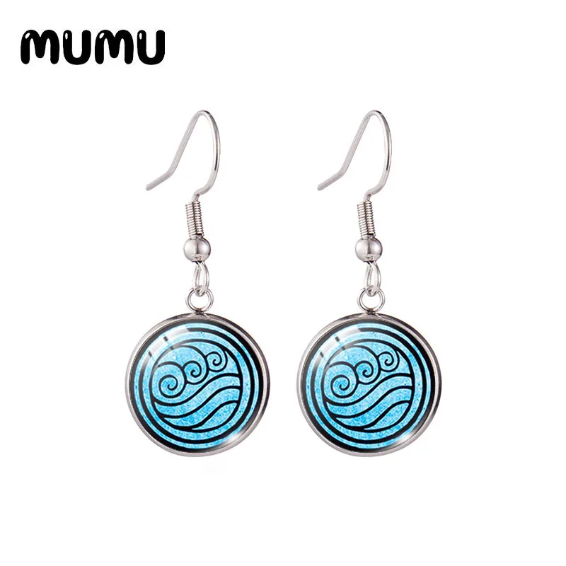 2020 New Avatar The Last Airbender Fish Hook Earring Printed Photo Jewelry Round Glass Cabochon Earrings Gifts