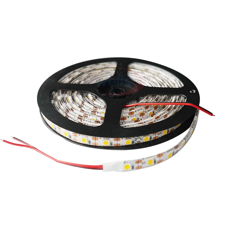 DC 5V 5M 60 LEDs/m SMD 5050 LED Strip White/Warm White/Red/Green/Blue/RGB Lamp tape 10mm for Christmas desk Decor Lighting