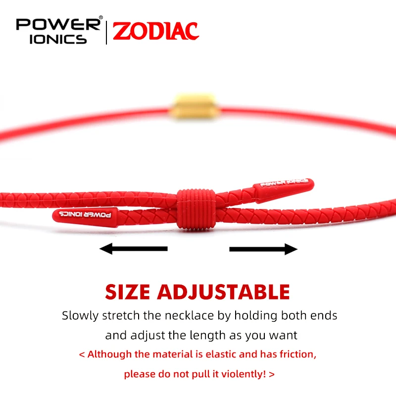 Power Ionics 12 Zodiacs Unisex Waterproof Anions Sports Fashion Necklace Free Engrave